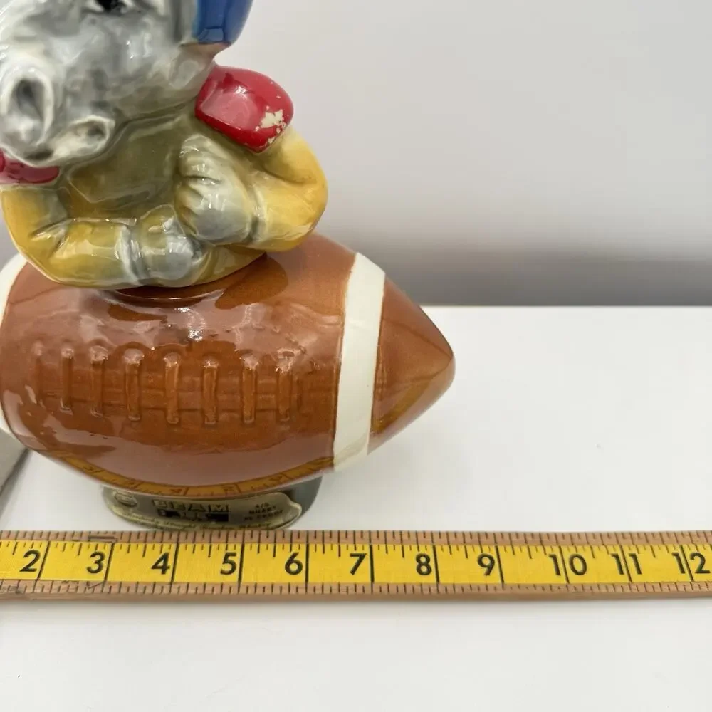 Vintage ‎ 1972 Jim Beam Decanter Democratic Donkey Football Jersey Blue Gray